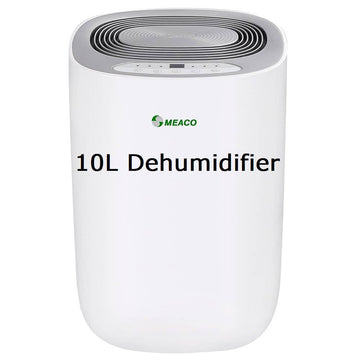 MeacoDry ABC 10L Dehumidifier, Ultra Quiet Energy Efficient Electric Compressor Dehumidifier Ideal for Home, Kitchen, Bedroom, Bathroom, Crawl Space, Baby Room, RV, Caravan, Removes Condensation, Damp Mold & Moisture - Imported from UK
